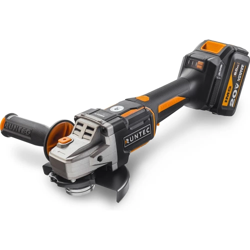 Шлифмашина угловая Runtec аккумуляторная PRO 125 мм, 20В, 2х6Ач, 1600Вт RT-AG1600 Шлифмашина угловая Runtec аккумуляторная PRO 125 мм, 20В, 2х6Ач, 1600Вт RT-AG1600