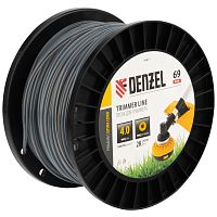 Леска для триммера двухкомпонентная круглая, 4,0мм х 69м, на DIN катушке EXTRA CORD Denzel