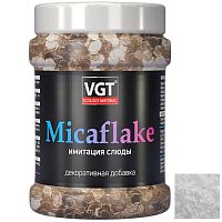 Добавка декоративная VGT Micaflake имитация слюды серебристо-белая 800 мкм 0,09 кг