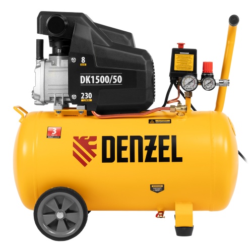 Компрессор воздушный DK1500/50, Х-PRO 1.5 кВт, 230 л/мин, 50 л Denzel фото 6