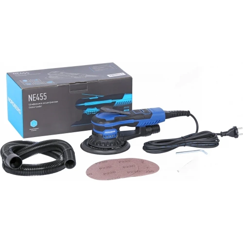 Шлифмашина эксцентриковая NORDBERG 5 мм, диск 150 мм, 4000-10000 об/мин, 350 Вт NE455 фото 3