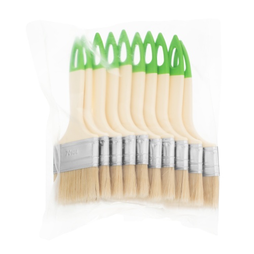 Кисть флейцевая, 70*8, натуральная щетина, пластиковая ручка, 10шт Сибртех фото 6