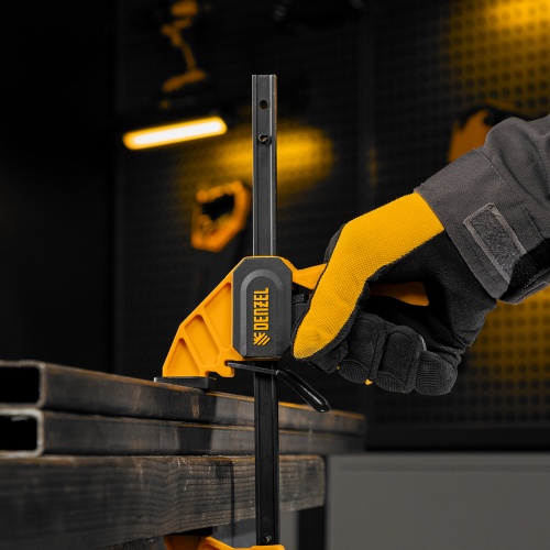 Струбцина F-образная, быстрозажимная, 150 х 55 мм, усиленный нейлоновый корпус Denzel фото 7