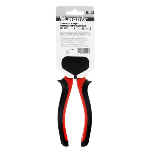 Плоскогубцы комбинированные Black Nickel, 180 мм, двухкомпонентные рукоятки Matrix фото 7