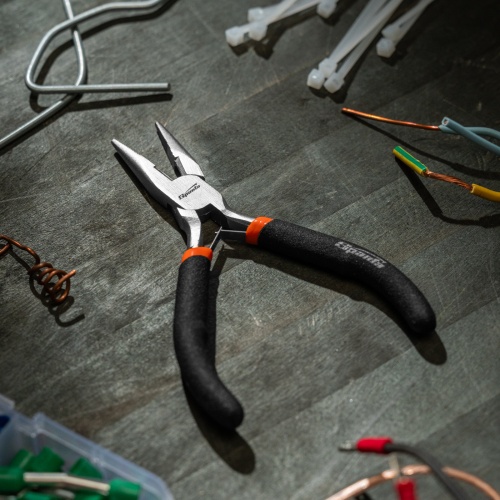 Длинногубцы прямые Mini, 130 мм, никелированные, авторазжим Sparta фото 7 Длинногубцы прямые Mini, 130 мм, никелированные, авторазжим Sparta фото 7