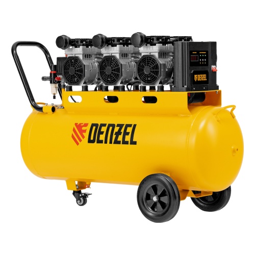 Компрессор безмасляный, малошумный  DLS 2250/100, 2250 Вт, 3x750, 100 л, 410 л/мин блок управления/ Denzel фото 42