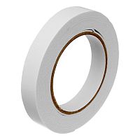 Лента клейкая на вспененной основе, двусторонняя белая 19 мм х 5 м Matrix