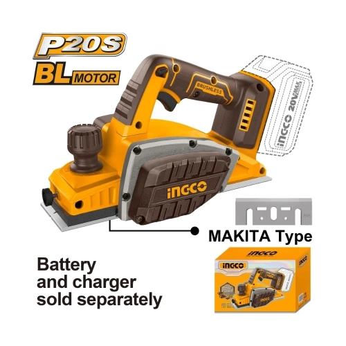 Аккумуляторный рубанок INDUSTRIAL INGCO 20В бесщеточный CRLI20401 фото 3 Аккумуляторный рубанок INDUSTRIAL INGCO 20В бесщеточный CRLI20401 фото 3