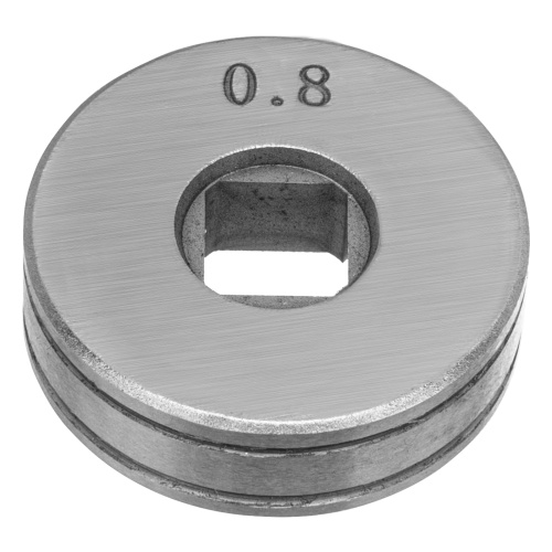 Подающий ролик, V профиль под стальную проволоку 0,8-1мм, посадка квадрат, 2 шт Denzel фото 2