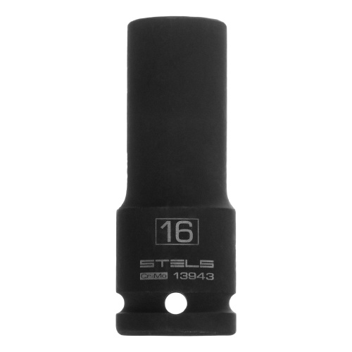 Головка ударная удлиненная шестигранная, 16 мм, 1/2, CrMo Stels фото 3