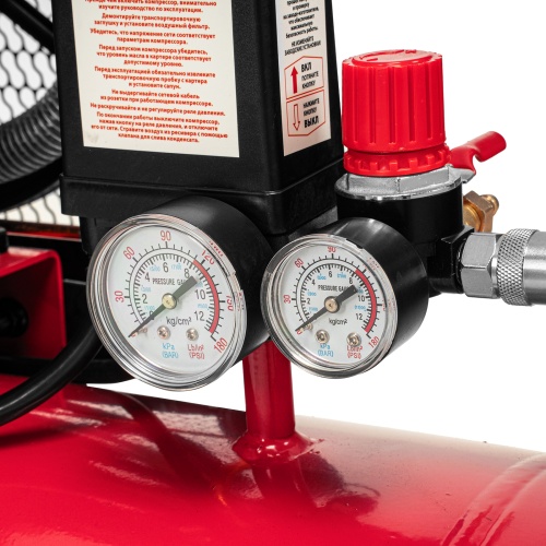 Компрессор воздушный ременный привод КР2500/80, 2,5 кВт, 80 литров, 420 л/мин МТХ фото 16