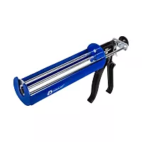 Пистолет для химических анкеров КОБАЛЬТ скелетный стальной корпус, 3-х штоковый поршень, 380-410 мл 918-664