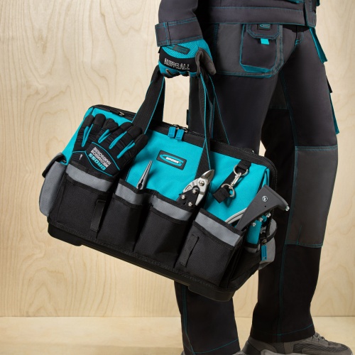 Сумка для инструмента HanD Werker, 42 кармана, дно пластик, наплечный ремень, 475 х 260 х 360 мм Gross фото 12 Сумка для инструмента HanD Werker, 42 кармана, дно пластик, наплечный ремень, 475 х 260 х 360 мм Gross фото 12