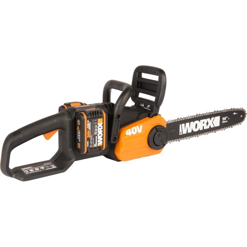 Бесщеточная цепная аккумуляторная пила WORX 40 В, 2х2.0 А*ч, двойное ЗУ 2x2A WG384E фото 9 Бесщеточная цепная аккумуляторная пила WORX 40 В, 2х2.0 А*ч, двойное ЗУ 2x2A WG384E фото 9