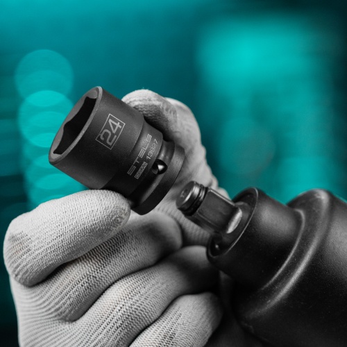 Головка ударная шестигранная, 24 мм, 1/2, CrMo Stels фото 6 Головка ударная шестигранная, 24 мм, 1/2, CrMo Stels фото 6