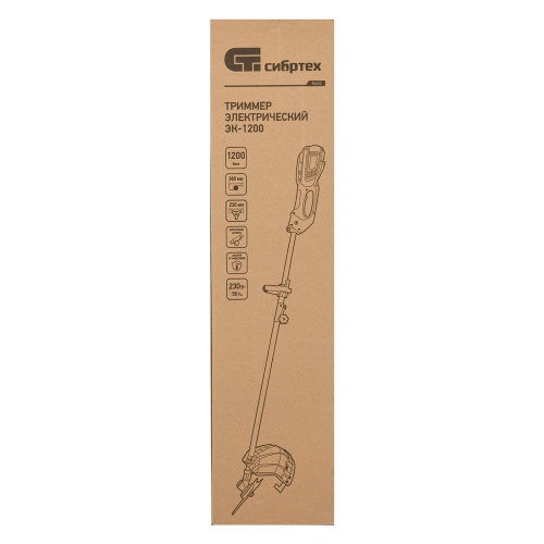 Триммер электрический ЭК-1200, 1200 Вт, 380 мм, разборная штанга, катушка, диск Сибртех фото 10