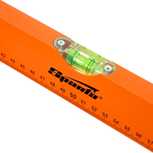 Уровень алюминиевый, 1000 мм, 3 глазка, желтый, линейка Sparta фото 5