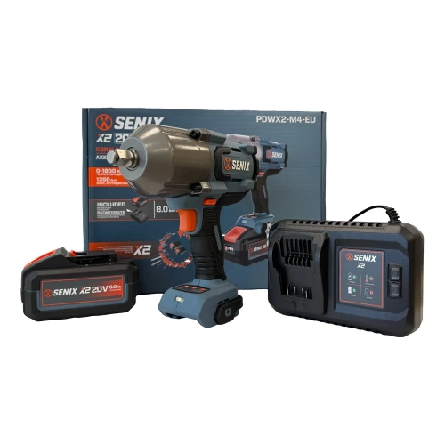 Импульсный гайковерт SENIX X2 20В 1/2'', 1350 Нм, акб 8Ач, зу 6А PDWX2-M4-EU фото 5