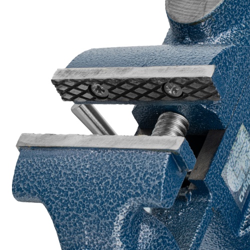 Тиски слесарные, настольные, поворотные, ширина рабочих губок 65 мм, наковальня Сибртех фото 14