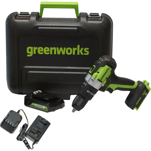 Аккумуляторная дрель-шуруповерт GreenWorks GD24DD60K2 3704107UA фото 3 Аккумуляторная дрель-шуруповерт GreenWorks GD24DD60K2 3704107UA фото 3