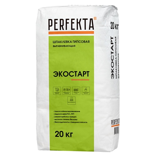 Шпатлевка гипсовая Perfekta Экостарт 20 кг
