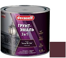 Грунт-эмаль Pufas Decoself 3 в 1 глянцевая шоколадная 1,9 кг