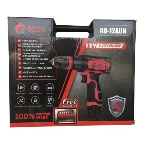 Аккумуляторная дрель-шуруповерт Edon AD-12AUN 16532 фото 4 Аккумуляторная дрель-шуруповерт Edon AD-12AUN 16532 фото 4