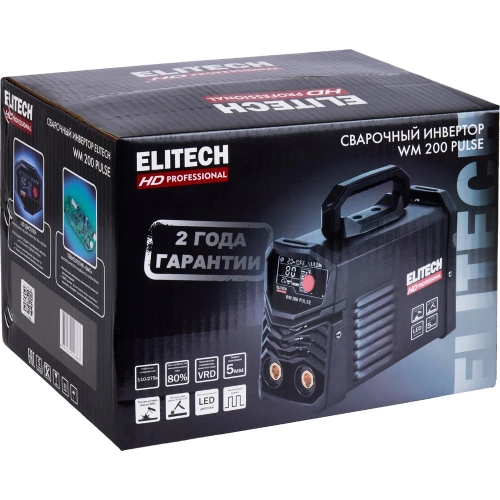 Инверторный сварочный аппарат Elitech HD WM 200 Pulse 204466 фото 8
