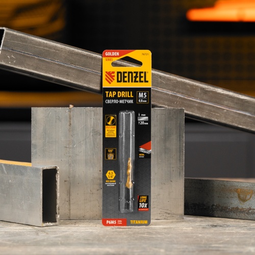 Сверло-метчик М5 х 0,8 мм, Р6М5// Denzel фото 7 Сверло-метчик М5 х 0,8 мм, Р6М5// Denzel фото 7