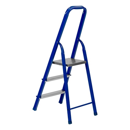 Стремянка, 3 ступени, стальной профиль, алюминиевые ступени Сибртех фото 2
