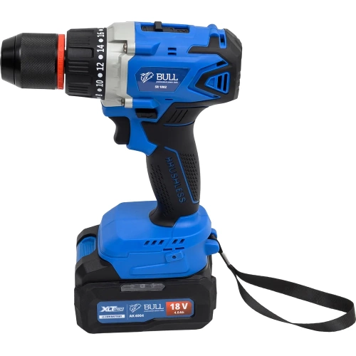 Аккумуляторная дрель-шуруповерт BULL SR 1802 Xcase, XLTpro, бесщеточная, 18 В, 80 Н*м, 2*4 А*ч, БЗП 13 мм 1329863 фото 6 Аккумуляторная дрель-шуруповерт BULL SR 1802 Xcase, XLTpro, бесщеточная, 18 В, 80 Н*м, 2*4 А*ч, БЗП 13 мм 1329863 фото 6