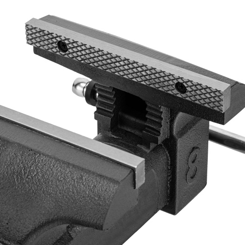 Тиски слесарные BVH-200, 200 мм, поворотные, стальная направляющая, с наковальней //Denzel фото 11