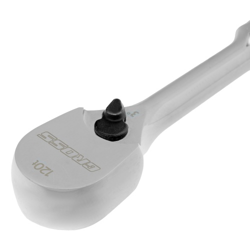 Ключ-трещотка 1/4", CrV, 120 зубьев, цельнометаллический, хром Gross фото 5