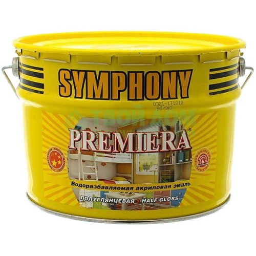Эмаль Symphony Premiera А шелково-матовая 9 л