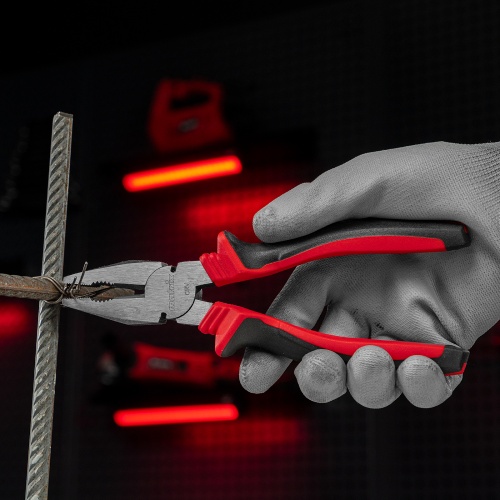 Плоскогубцы комбинированные, 200 мм, хром-ванадий, двухкомпонентные рукоятки Matrix фото 9