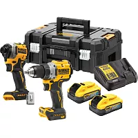 Аккумуляторный набор Dewalt DCK2051H2T, 18 В: дрель-шуруповерт DCD800 + шуруповерт DCF850, с 2 АКБ 5 Ач и ЗУ, в кейсе TSTAK DCK2051H2T-QW