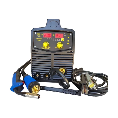 Полуавтомат ТЕХНИК SYN-212F синергентика, пульс, цифр. табло, евро, СО2+ММА 200А кг, 60%ПН цифр. табло, евро, горелка, масса ,кабель 5 фото 3