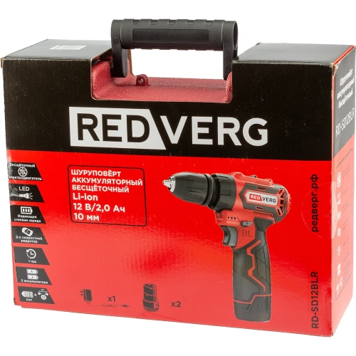 Шуруповерт аккумуляторный бесщеточный REDVERG RD-SD12BLR со сменным патроном 6680699 фото 11 Шуруповерт аккумуляторный бесщеточный REDVERG RD-SD12BLR со сменным патроном 6680699 фото 11