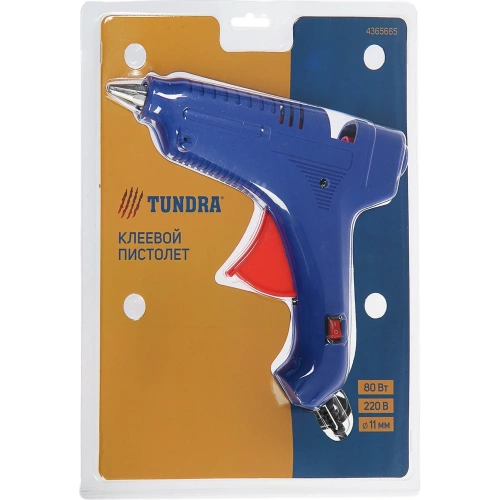 Клеевой пистолет ТУНДРА 80 Вт, 220 В, выключатель, индикатор, антикапля, шнур 1.2 м, 11 мм 4365665 фото 9