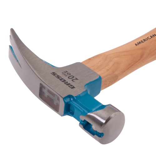 Молоток-гвоздодер,560 г, угол 75, магнит, обрезиненная рукоятка AMERICAN HICKORY GROSS фото 5 Молоток-гвоздодер,560 г, угол 75, магнит, обрезиненная рукоятка AMERICAN HICKORY GROSS фото 5