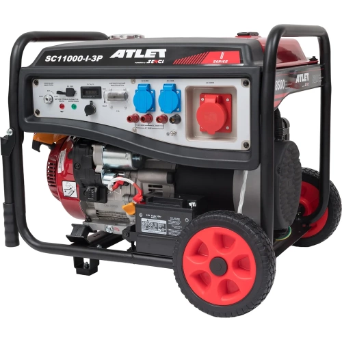 Бензиновый генератор ATLET (8кВт, электростартер, колеса и ручки) SC11000-I-3P фото 4