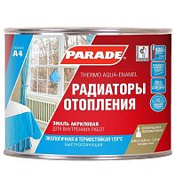 Эмаль акриловая Parade Classic A4 Радиаторы отопления термостойкая полуматовая белая 0,45 л