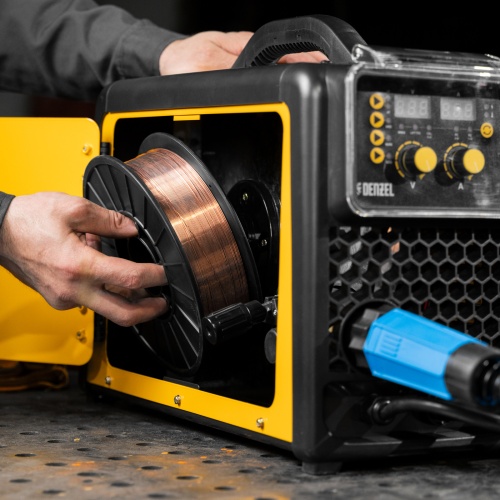 Аппарат инвертор. полуавтомат. сварки  MIG-160, 160 А, ПВ 60%, катушка 5 кг// Denzel фото 21