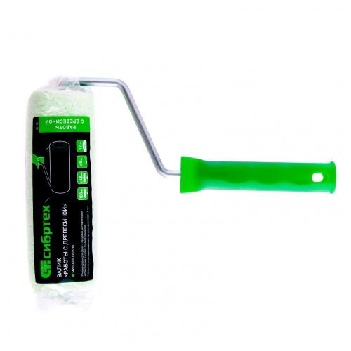 Валик для работ с древесиной Сибртех 48/180 мм ворс 12 мм D ручки 8 мм микроволокно фото 3