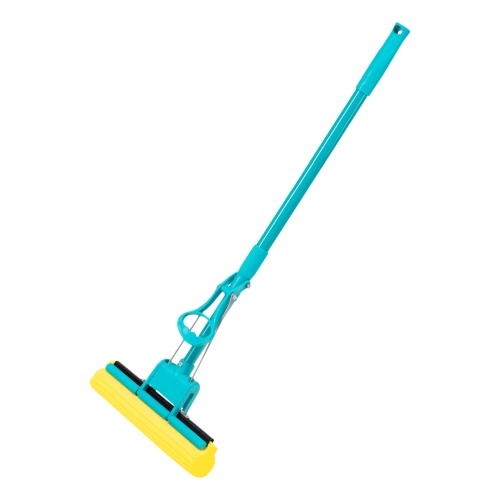 Швабра отжимная, 110 см, губка PVA 26х5,5х6 см, телескопическая рукоятка, бирюзовая, Home Palisad фото 2