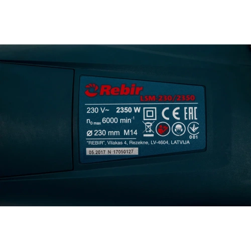Угловая шлифмашина Rebir LSM-230/2350 07.001.00058 фото 9 Угловая шлифмашина Rebir LSM-230/2350 07.001.00058 фото 9
