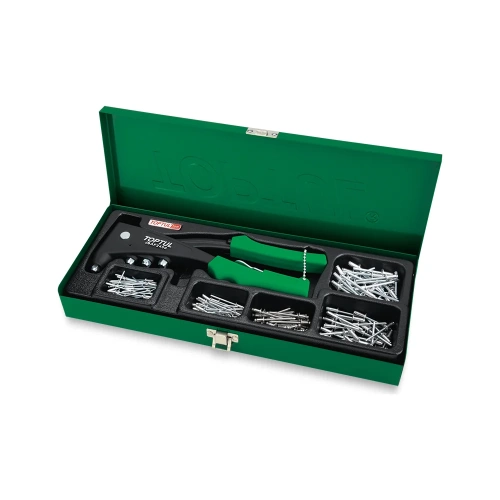 Заклепочник ручной TOPTUL c заклепками 2.4, 3.2, 4.0, 4.8 кейсе 151 предмет, GAAD0103