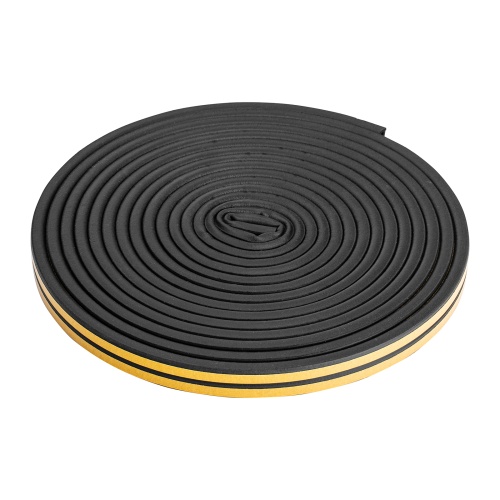 Уплотнитель резиновый, 12 м, профиль "D", черный Сибртех Уплотнитель резиновый, 12 м, профиль "D", черный Сибртех