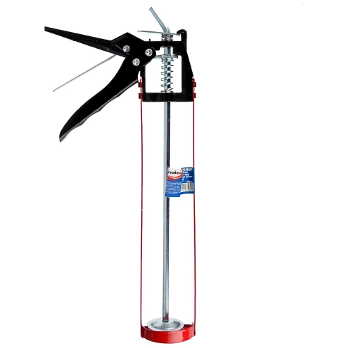 Усиленный пистолет для герметика с металлическим фиксатором HEADMAN 225мм скелетный 684-015 фото 4