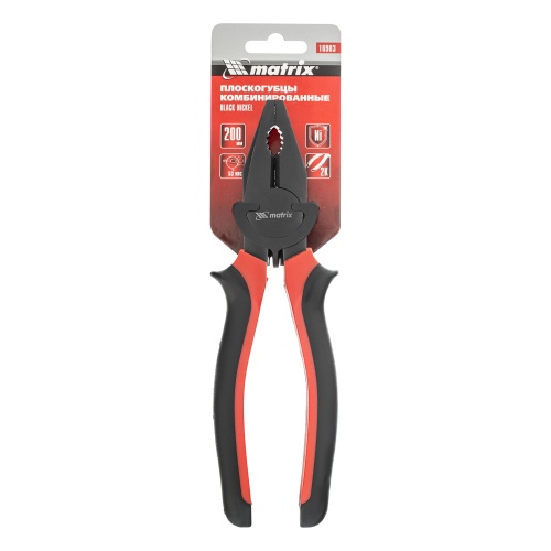 Плоскогубцы комбинированные Black Nickel, 200 мм, двухкомпонентные рукоятки Matrix фото 6